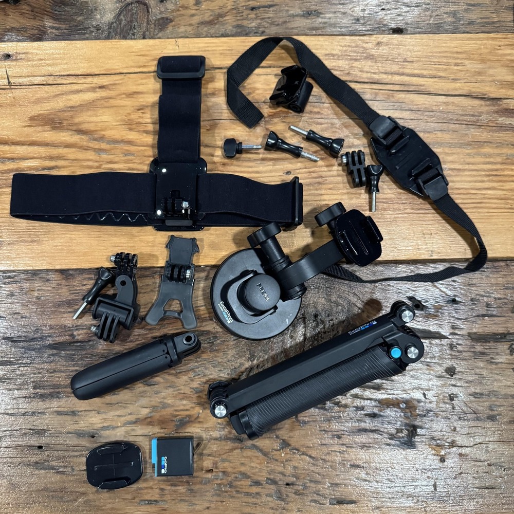 GoPro Accessory Bundle Suction Cup Head Strap 3-Way Mount Battery